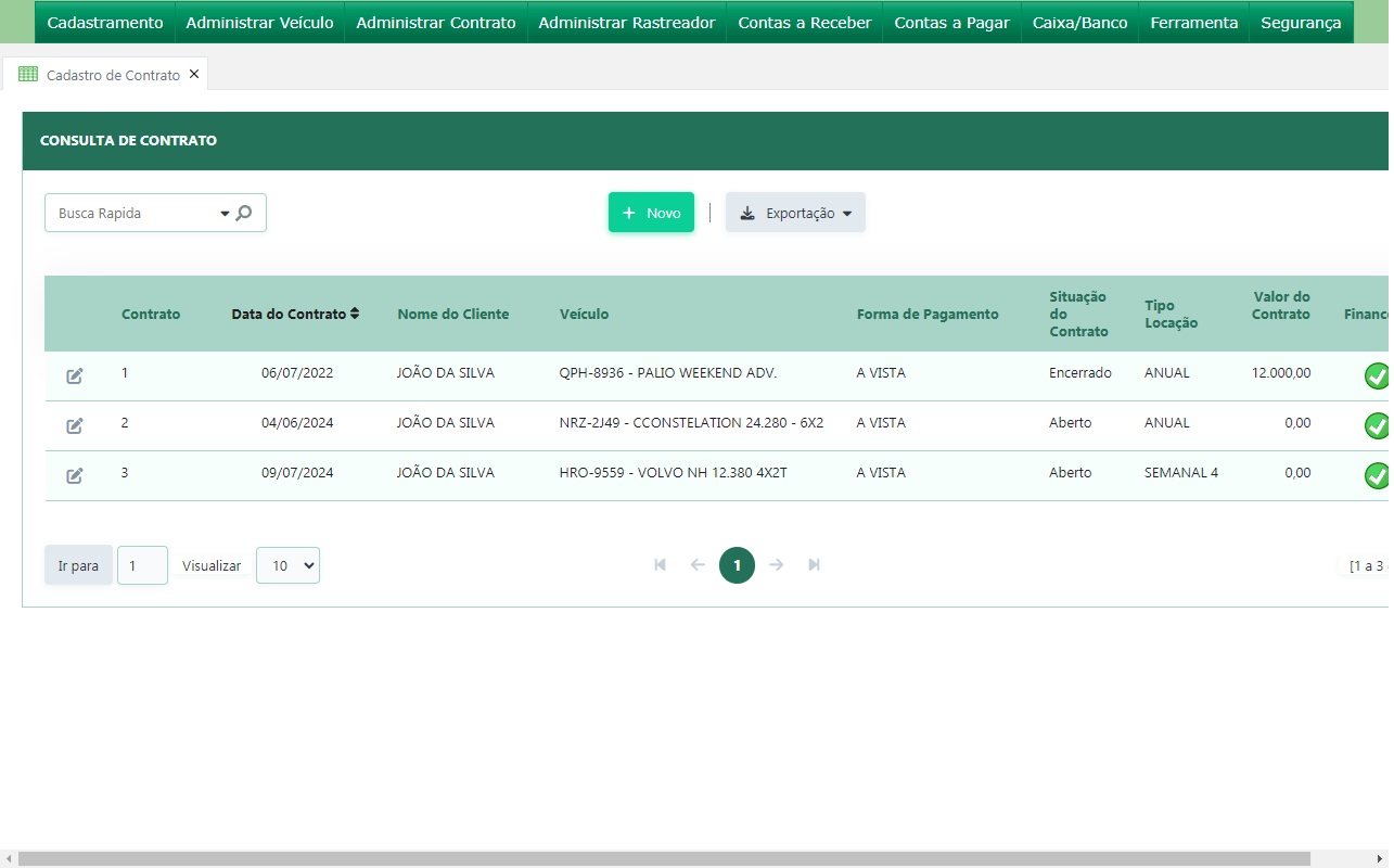 Pesquisa de Contrato